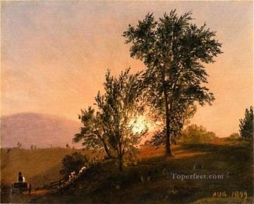  Edwin Painting - New England Landscape scenery Hudson River Frederic Edwin Church